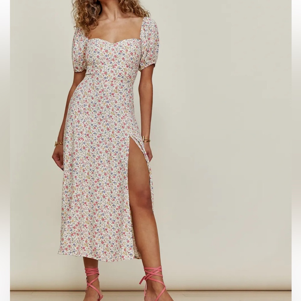 Reformation Mylah dress Floral Print Midi Dress